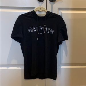 Balmain Short sleeve hooded shirt